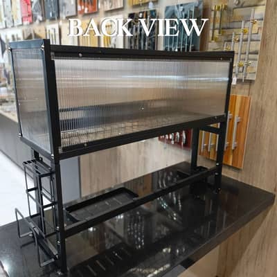 Over the Sink Dish Rack Stainless Steel Dust-proof Kitchen Organizer