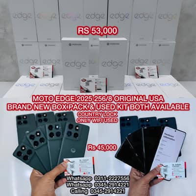 Motorola Moto Edge 2025 Brand New Box Pack & Used Kit Both Available
