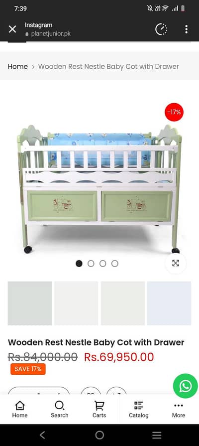 baby wooden crib