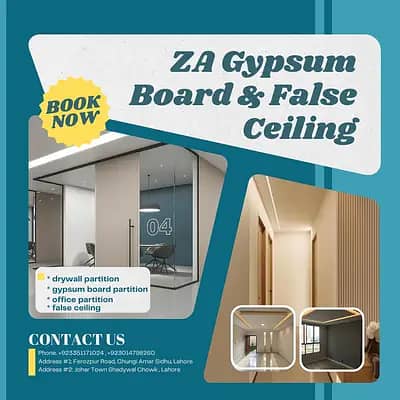office partition/glass partition/gypsum board partition/false ceiling