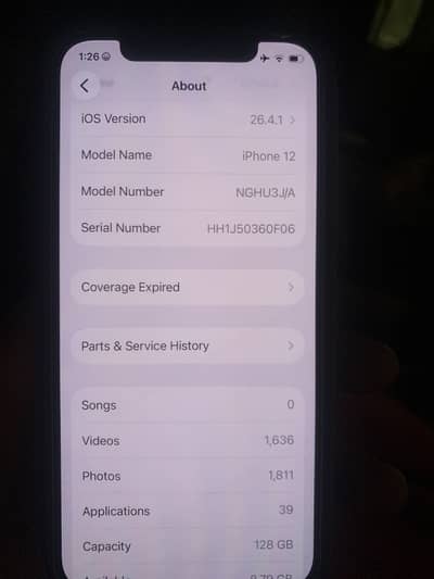 Iphon 12 128 Non PTA Factory unlock 10/9 condition