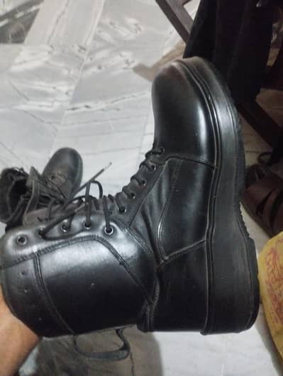Army Black shoes 11 number leather service k