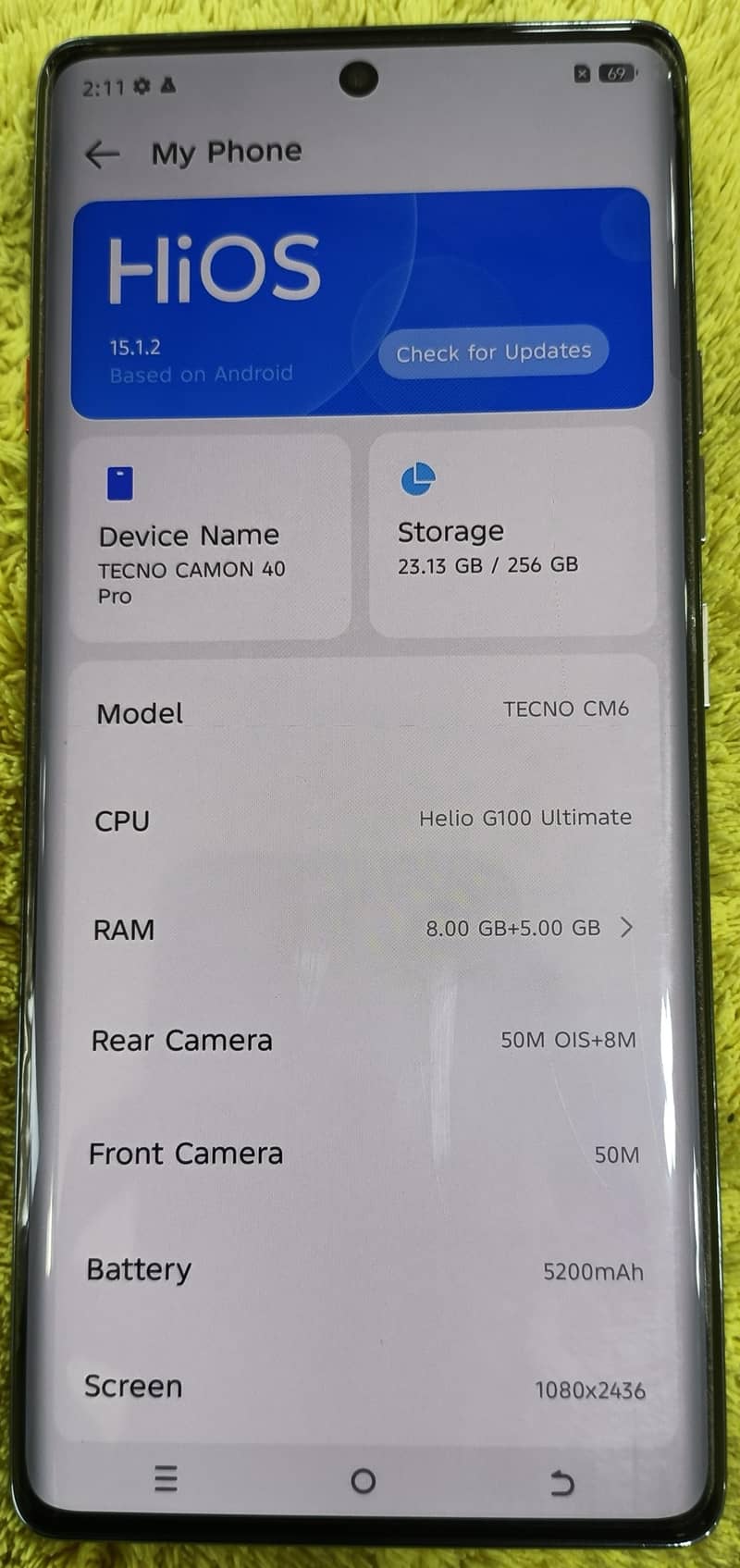Tecno comon 40 pro 1