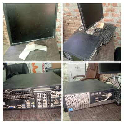 Dell Desktop Computer Complete Set – Monitor, CPU, Keyboard