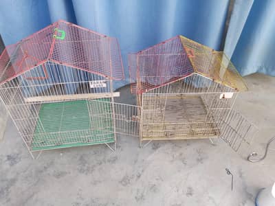 3cages 2 choty hyn 5000 k,and big cage 12000 ka hy vo bry parrot k lia