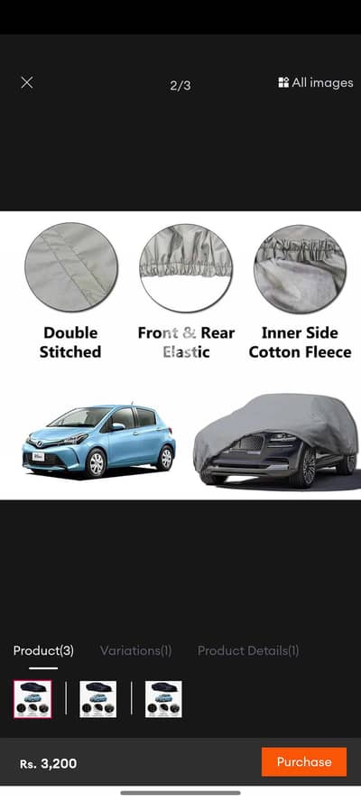 Vitz Top Cover with Side Mirror