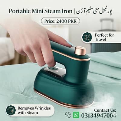 Portable Mini Iron Machine ( استری ) Steam Ironing For Home & Travel
