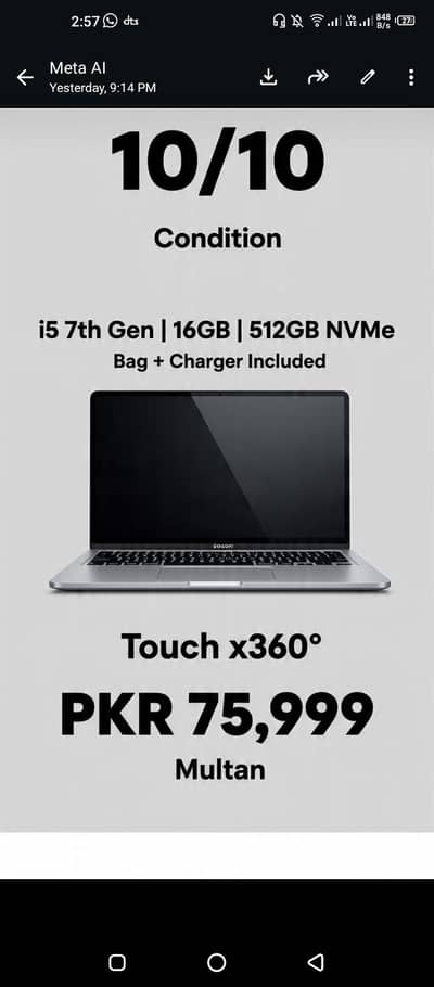 HP ELITEBOOK X360 1030 G2 I5 7300U 16GBB ram 512gb Nvme touch 10/10