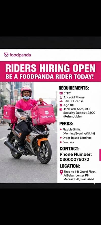 Foodpanda riders job