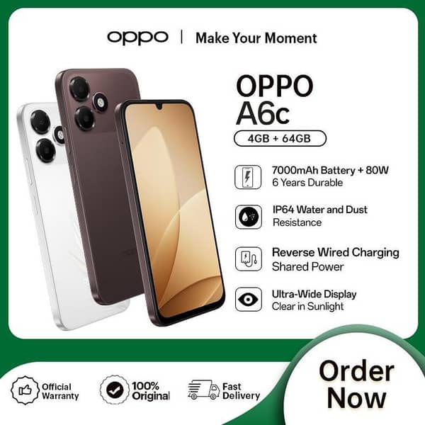 OPPO A6c | 4GB RAM + 64GB ROM