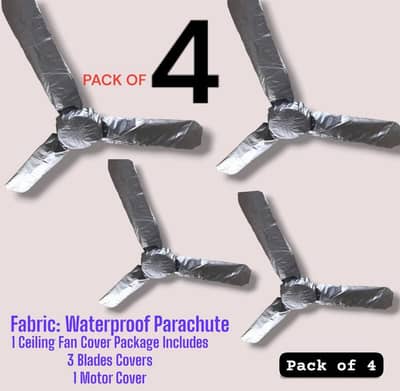 Waterproof Parachute ceiling fans cover pack of 4