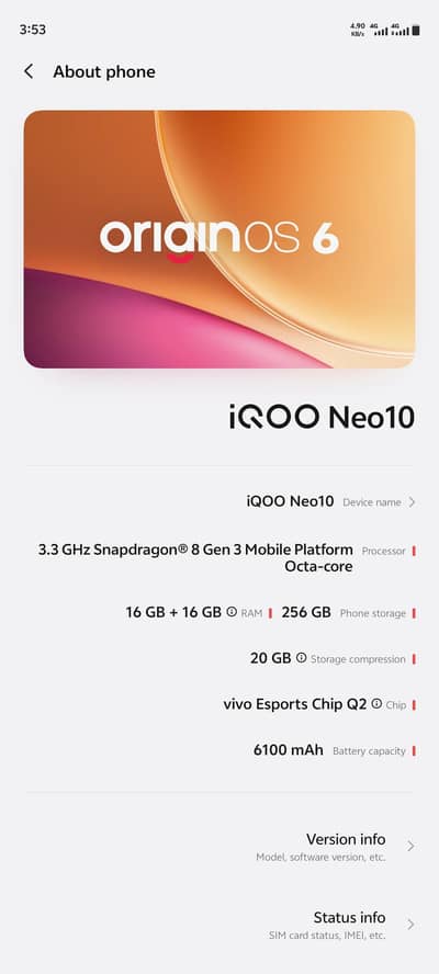Iqoo New 10 Pro