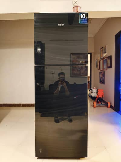 Haier E-Star 336L Refrigerator Black Excellent Condition