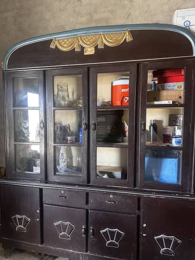 1 bed with mattress 1 showcase