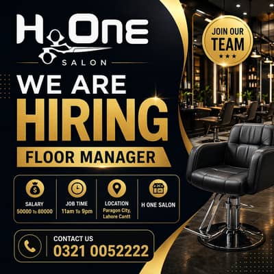 Floor Manager Required || Manager Jobs (Male & Female)
