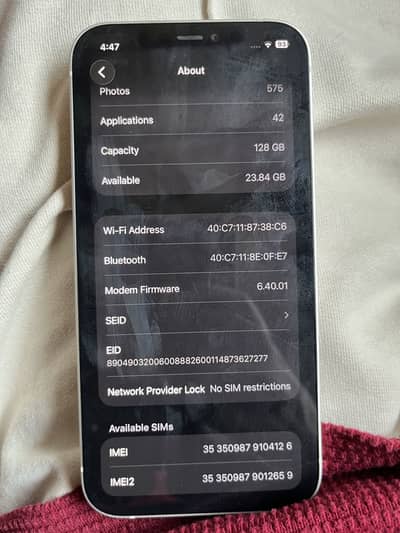 I phone 12 factory unlock 128
