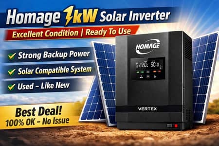 Homage Vertex 1214 Solar Inverter 1kW – Used, Excellent Condition