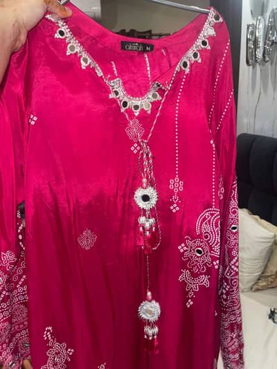 Brand new sharara with silk shirt and dupata