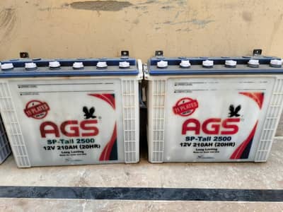 2500watts AGS tubular BATTERIES (11 PLATES PER CELL)