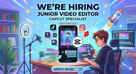 We're Hiring: Junior Video Editor (CapCut)