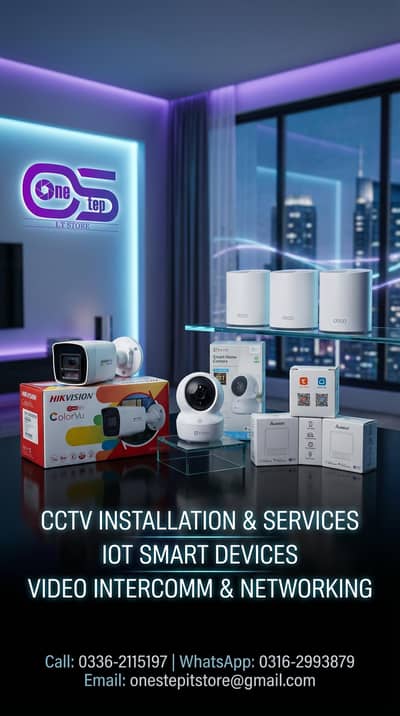 One Step IT Store Providing a Complete Tech Solutions Cctv IoT Smart
