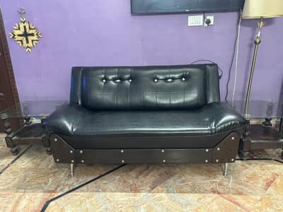 urgent sale leather sofa set 5 seater sofa no table included
