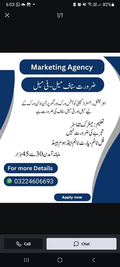 Male and female home based work