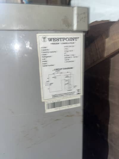 Westpoint freezer 1 door