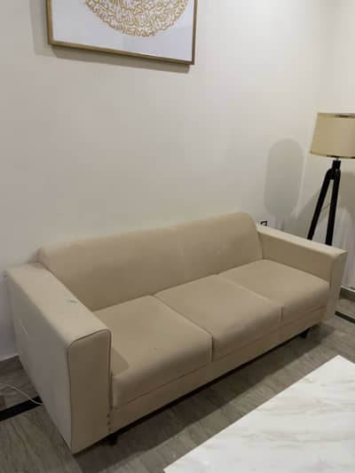 Elegant Wooden Sofa Set with Velvet Upholstery + Free Sofa Covers