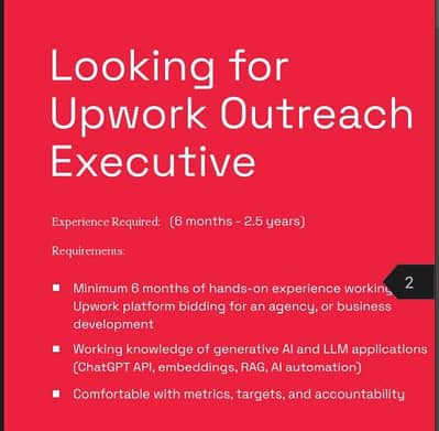 Upwork Outreach Executive