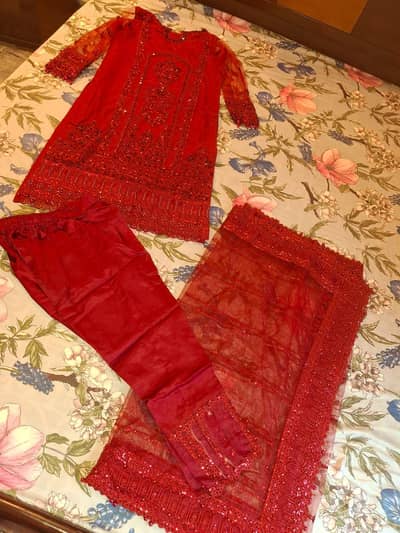 Beautiful red color formal suit