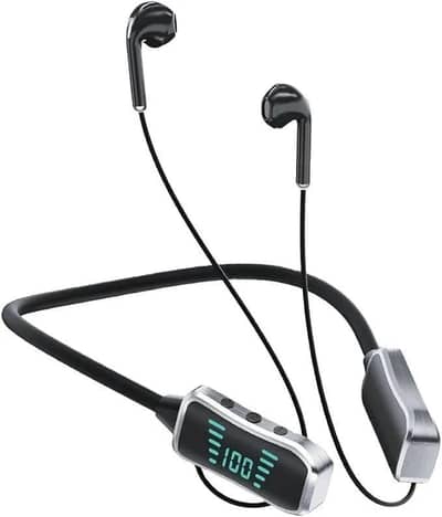 Bluetooth Headset with Digital Display & IPX4 Protection