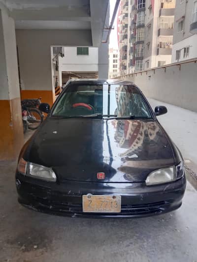 Honda Civic Dolphin 1995 black Ac petrol/lpg