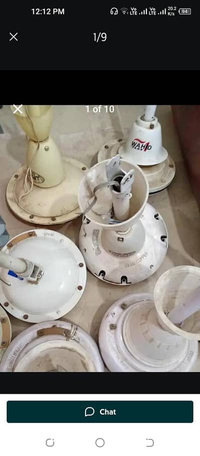 puarne kharab pankhe bechne k liye rabta kate