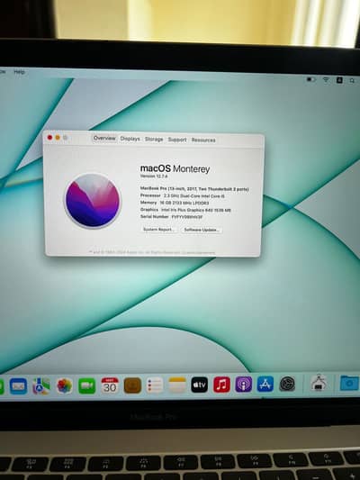 MacBook with macOS Monterey (version 12)