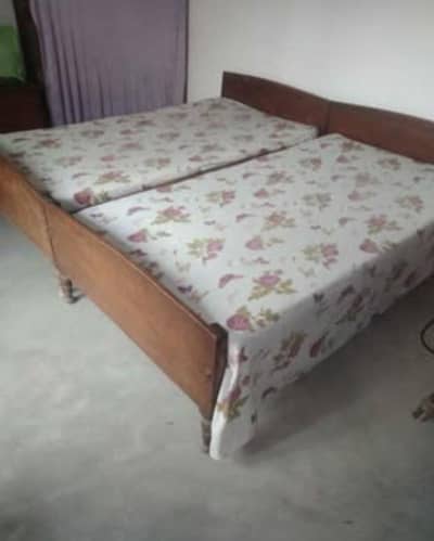 2 عدد سنگل بیڈ برائے فروخت