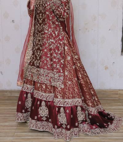 Bridal Maroon Lehenga Choli | Heavy Embroidery | Wedding Wear