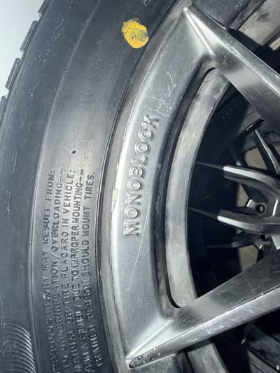Alloy rims with tyres