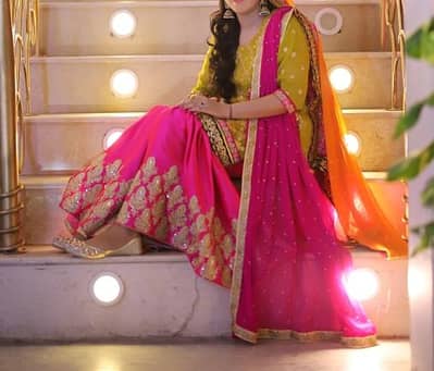 mehndi and barat dress