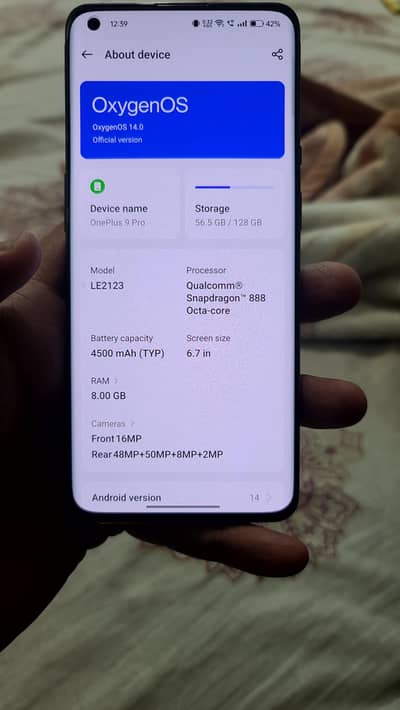 One plus 9 pro Dual Physical sim Approved
