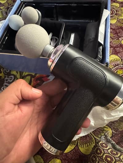 Cordless fasica gun vibrating 9 massage heads lithium ion battery