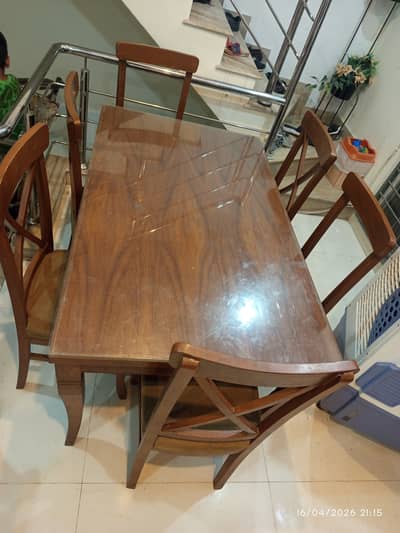 Wooden Dining with chairs