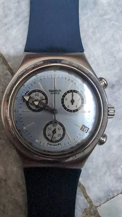 swatch irony stainless steel