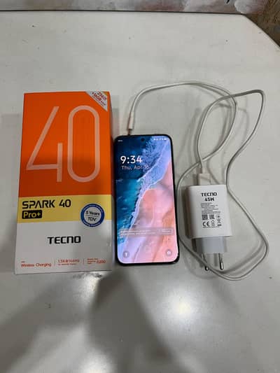 Tecno Spark 40 Pro Plus Slightly Used ( 8+8 Ram and 256 GB Storage)