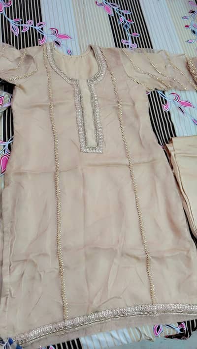 Formal Silk Dress with Net Dupta