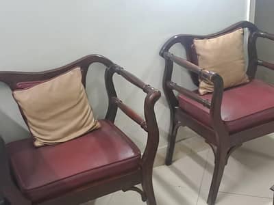 4 seater leather Sofa set for dining hall