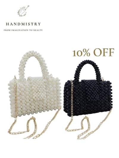 Elegant Handmade Berry Beaded Handbag