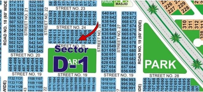 10 Marla Park Facing Plot