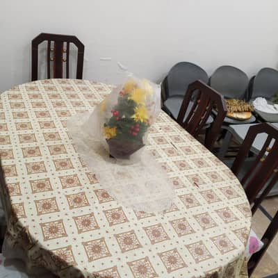 Dinning + 6 chairs  good condition