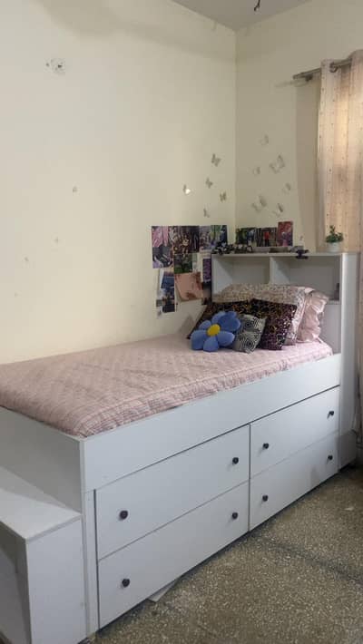 premium white storage bed